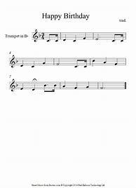 happy birthday trumpet sheet music