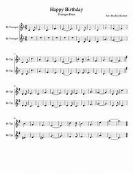 Content image for happy birthday trumpet sheet music